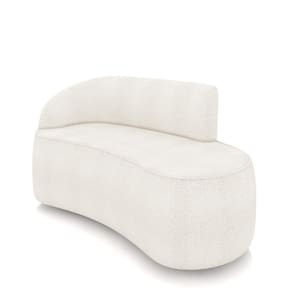 Sofá 2 Lugares Orgânico 140 Cm Morgan Bouclê Off White D03 - D`rossi