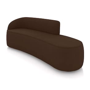 Sofá 4 Lugares Orgânico 220 Cm Morgan Suede Marrom D03 - D`rossi