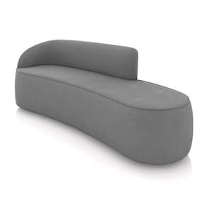 Sofá 4 Lugares Orgânico 220 Cm Morgan Suede Grafite D03 - D`rossi