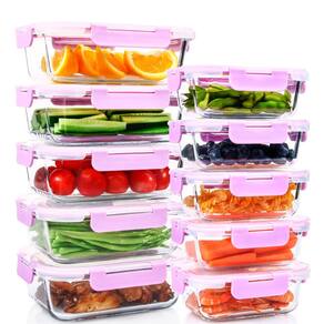 Recipientes de vidro para armazenamento de alimentos UMEIED, pacote com 10 tampas, 34 onças x 5
