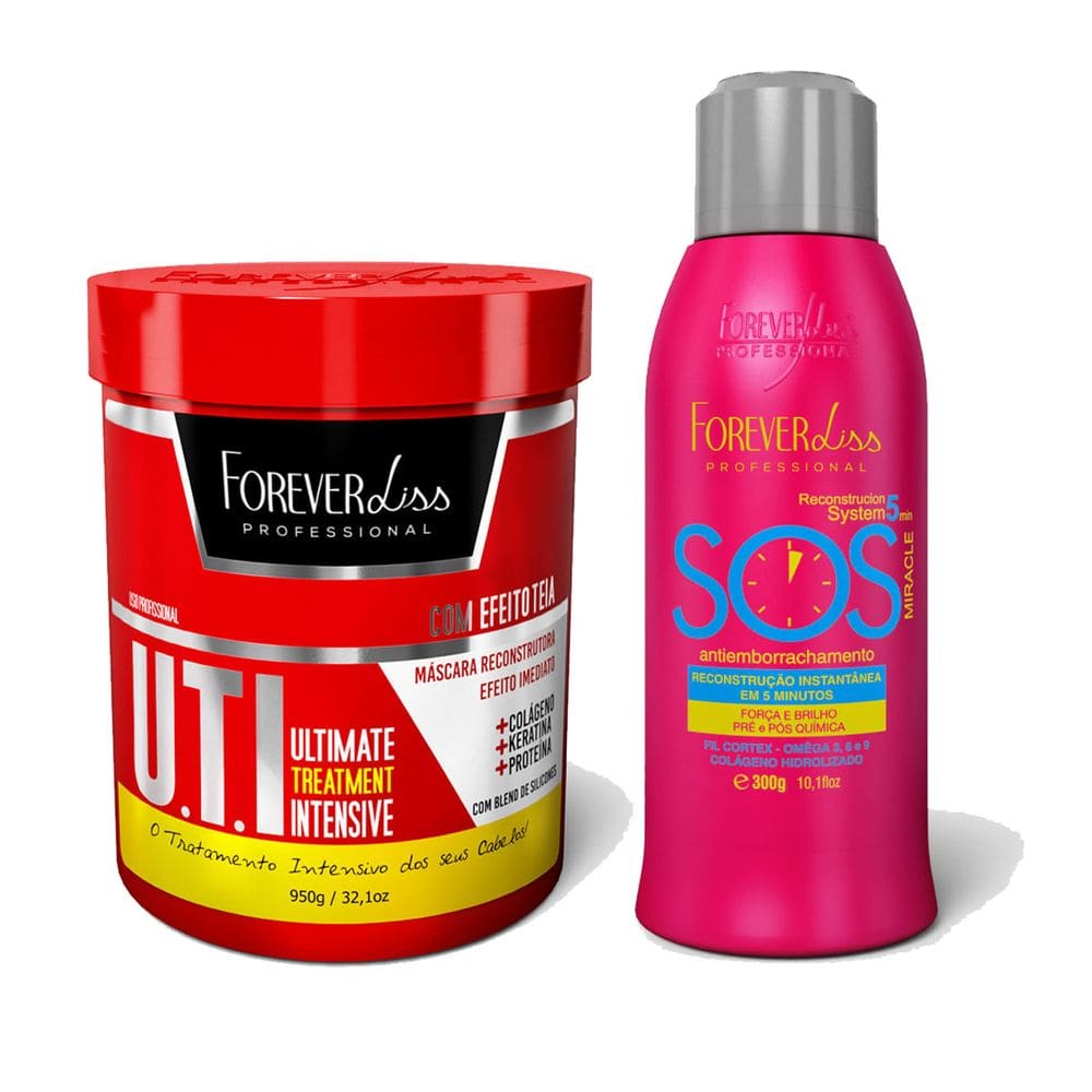 Kit Reconstrutor SOS e Mascara UTI 950g Forever Liss