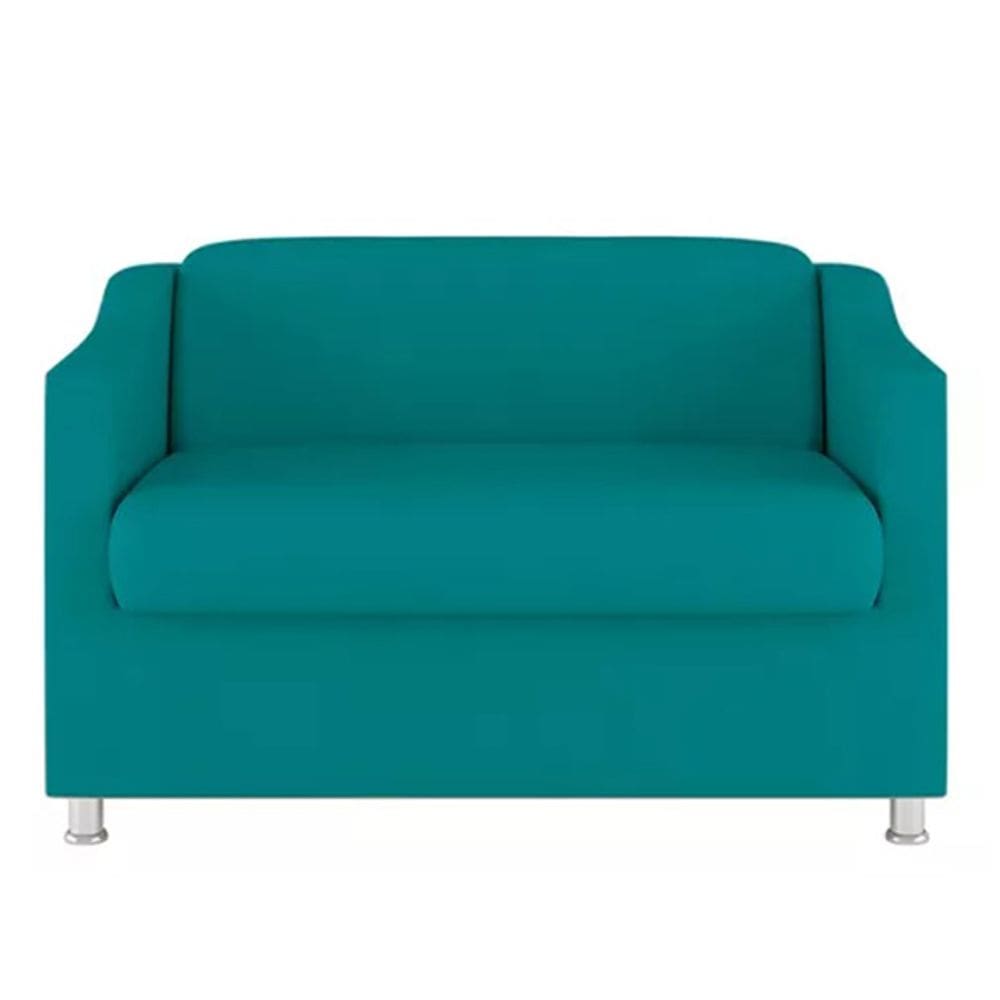Namoradeira Decorativa Reforçada Recepção Suede Azul Tifany