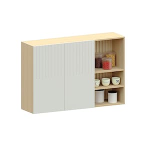 Armário Aéreo 120cm 3 Portas com Nicho Aura Luciane Móveis