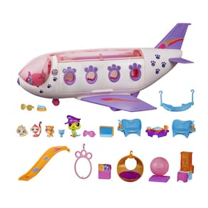 Playset Toy Littlest Pet Shop Pet Jet com 4 animais de estimação a partir de 4 anos