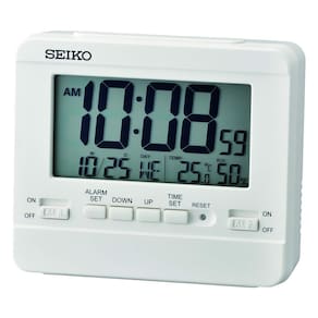 Despertador Seiko Everything Digital com termômetro e higrômetro