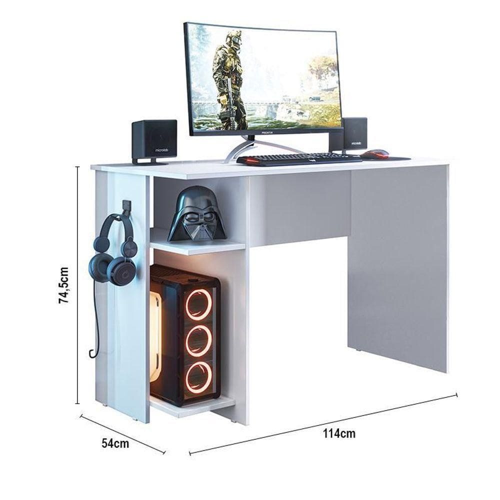 Mesa Para Gamer 3875 Branco - Qmovi Branco