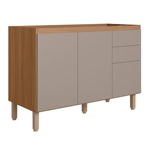 Balcão De Cozinha Acácia Touch 120cm Ipê-fendy Sem Tampo - Nicioli Ipê-fendy