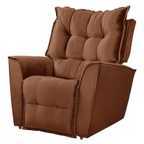 Poltrona Da Mamãe Reclinavel Carinho Veludo Terracota Terracota