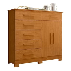 Cômoda Xangai 2 Portas E 6 Gavetas Cinamomo - Móveis Albatroz Cinamomo