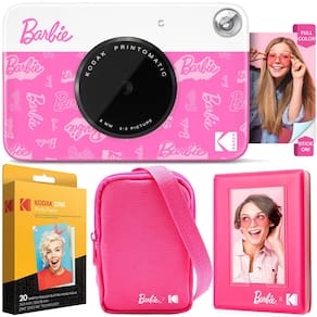 Câmera digital Kodak x Barbie Printomatic com acessórios