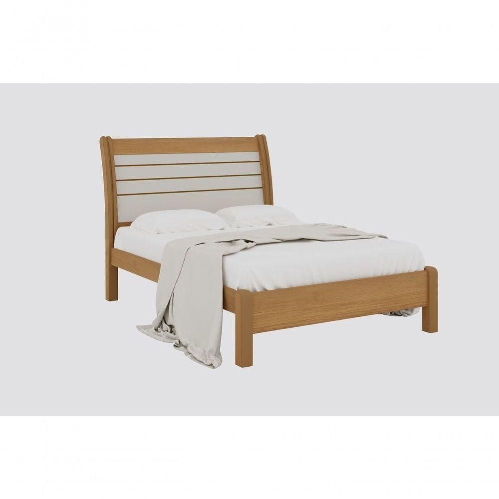 Cama Casal Com Detalhe Esmeralda Plus - D` Doro Cinamomo/off White/ripado