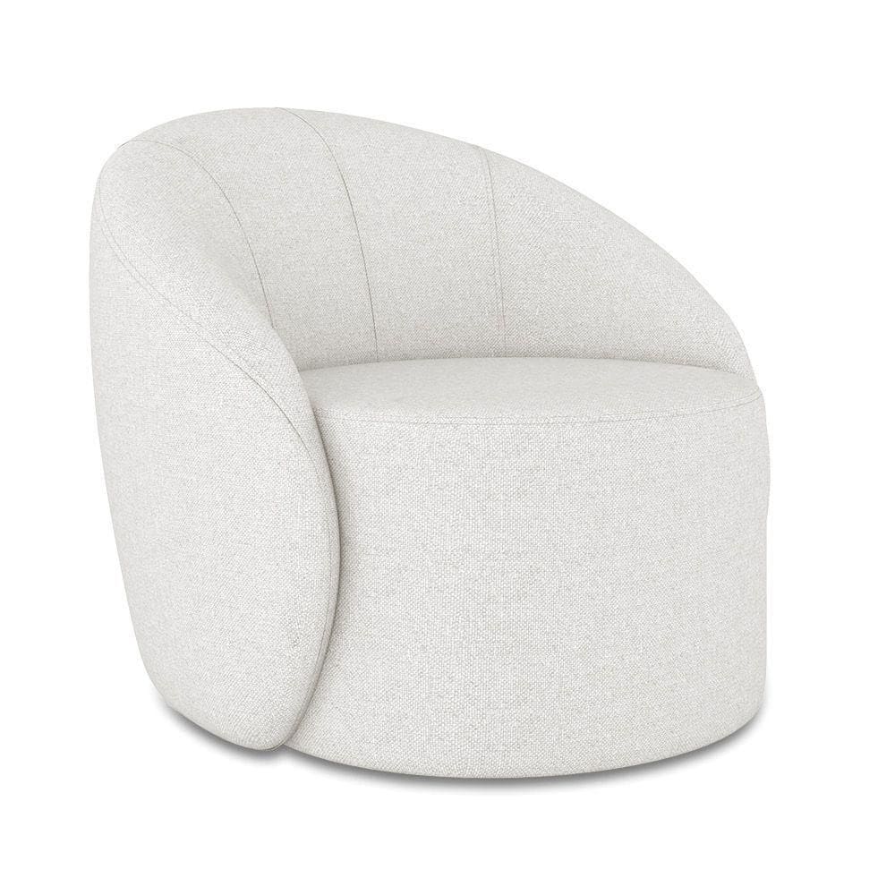 Poltrona Decorativa Orgânica Lua Linho Cinza D03 - D`rossi