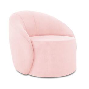 Poltrona Decorativa Orgânica Lua Suede Rosa Bebê D03 - D`rossi