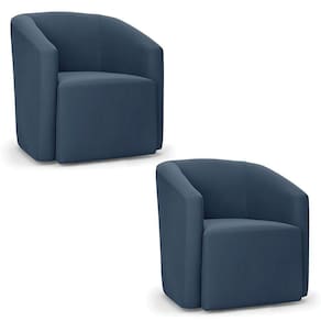 Poltrona Decorativa Orgânica Kit 2 Stella Max Suede Azul Marinho D03 - D`rossi