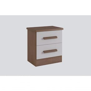 Mesa De Cabeceira 2 Portas New Athos - D` Doro Castanho/off White