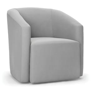 Poltrona Decorativa Orgânica Stella Max Suede Cinza D03 - D`rossi