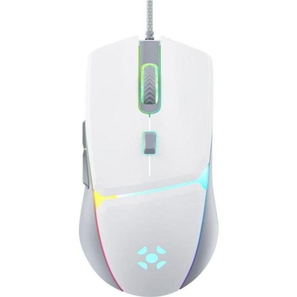 Mouse Gamer Fortrek Crusader 12800dpi Branco [f002]