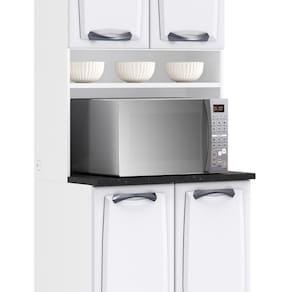 Paneleiro Duplo em Aço 80cm 4 Portas Nicho para Forno New Premium Itatiaia Branco