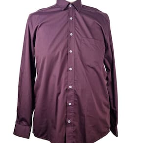 Camisa Social Manga Longa Vinho Zuza Plus Size