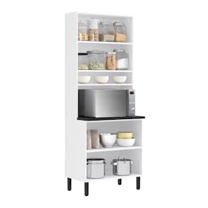 Paneleiro Duplo em Aço 80cm 4 Portas Nicho para Forno New Premium Itatiaia Grafite