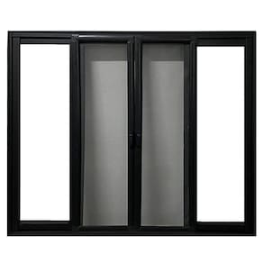 Janela Vitro 4 Folhas Tela Mosquiteira Linha 25 Alum. Preto 120x200 Preto