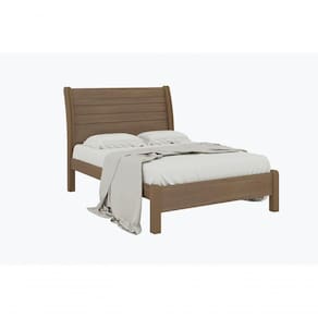 Cama Casal Com Detalhe Esmeralda Plus - D` Doro Castanho/ripado