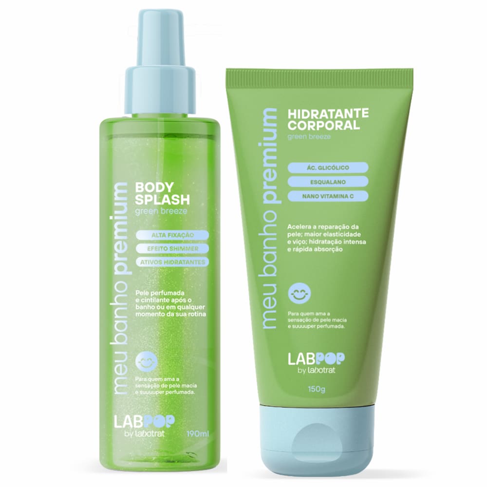 Kit Labotrat Green Breeze Hidratante Corporal + Body Splash