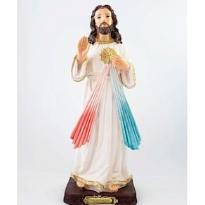 Santo Imagem Jesus Misericordioso Estatua Em Resina De 30cm