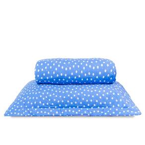 Cobre Leito Solteiro Classic Estampado 160 Fios 2 Peças - Poa Azul