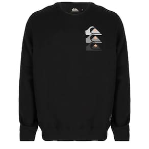 Moletom Quiksilver Careca Three Logo WT25 Masculina Preto