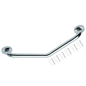 Barra Alça Apoio Angular 25X25cm Banheiro Box Acessibilidade Idoso Criança Suporte Anti Queda