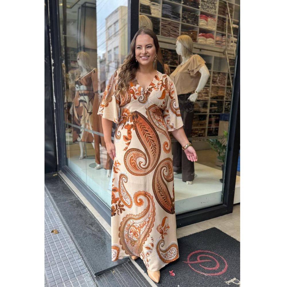 Vestido Longo Plus Size Cashmere