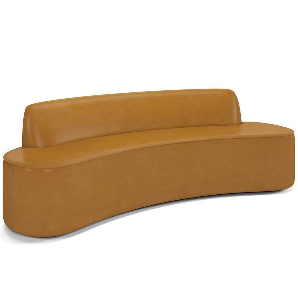 Sofá 4 Lugares Para Sala De Estar Living 230cm Koane D06 Sintético Caramelo - Mpozenato