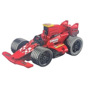 Carro Esportivo Blocos De Montar 204 Peças 2Em1 Pull Back