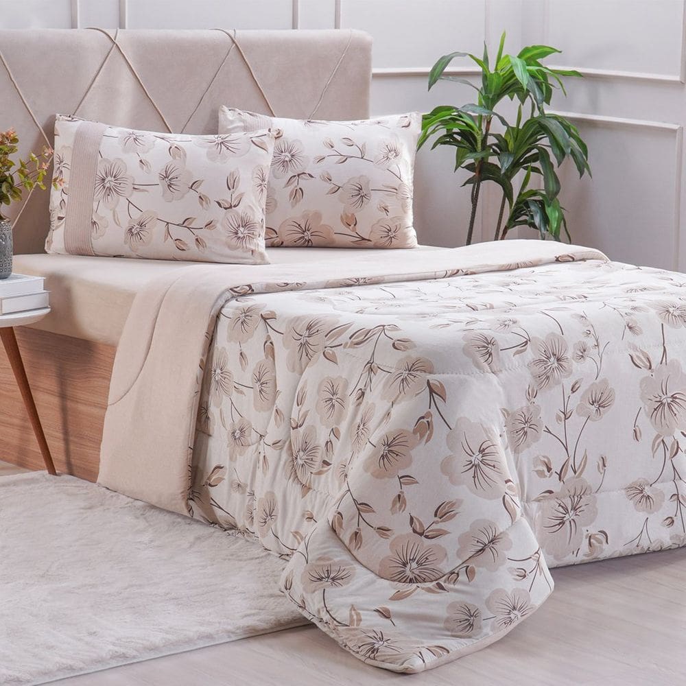Edredom Queen Bella Cama Malha 125g/m² 100% Algodão 220x240cm