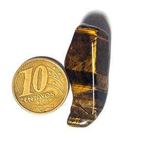 03 Olho de Tigre Africano Rolado Pedra G 30 a 45mm Classe A