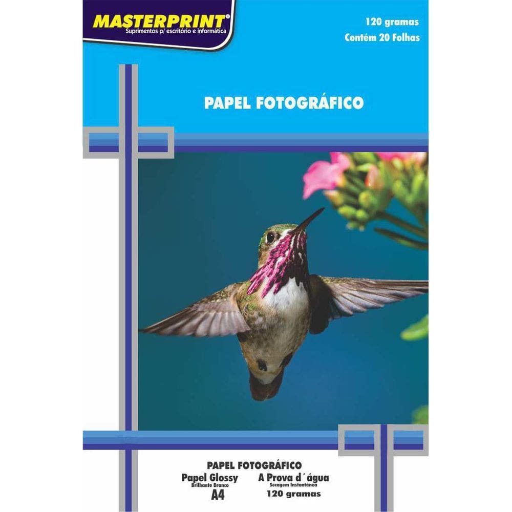 Papel Fotografico Inkjet A4 Glossy 120G