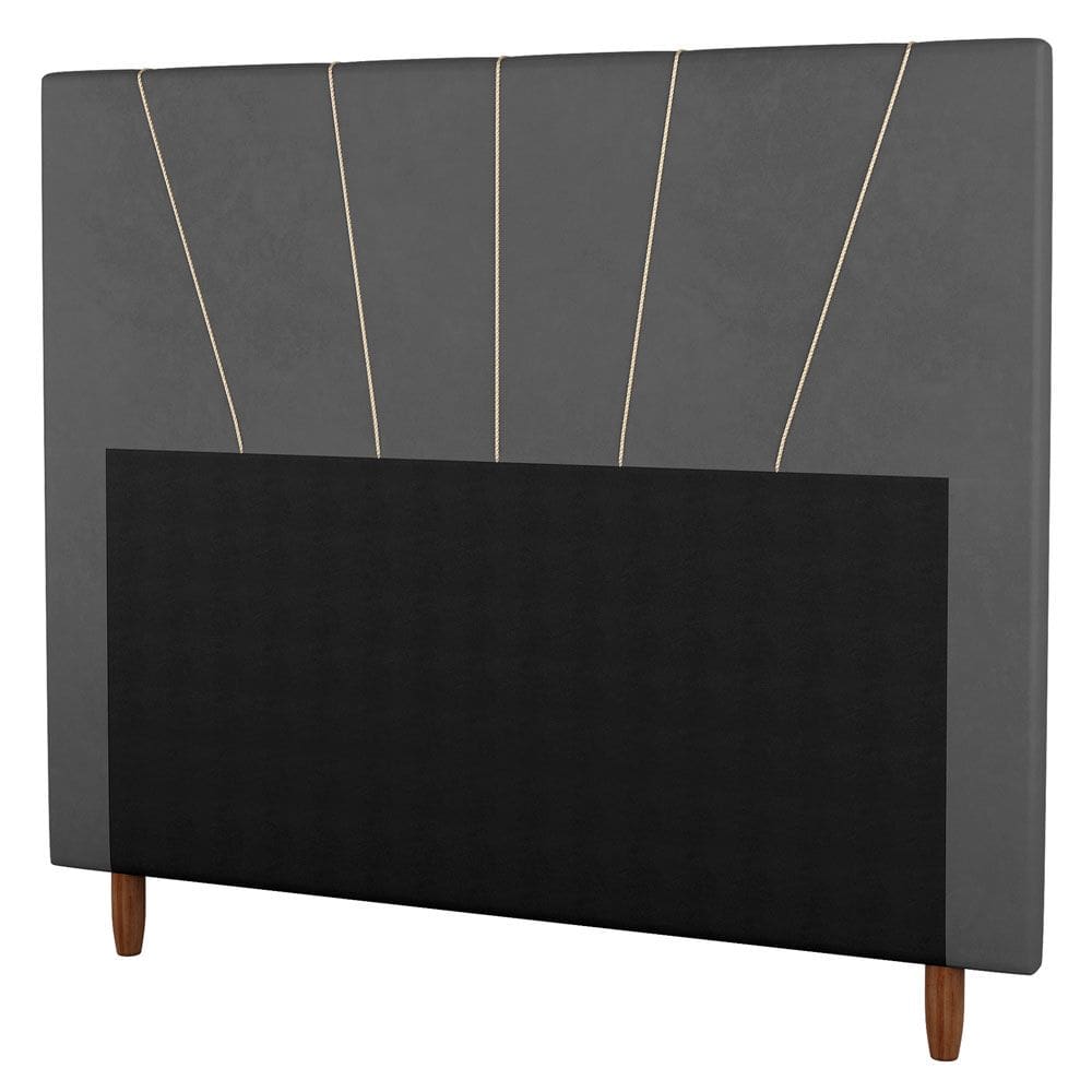 Cabeceira Cama Box Casal Dallas 140cm Linho Cinza - Abmaza