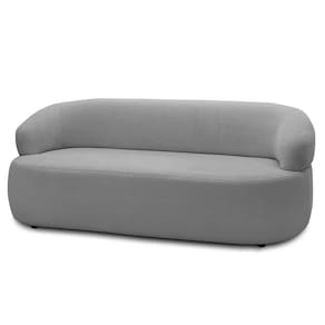 Sofá 3 Lugares Living Orgânico Sala De Estar 170cm Conka F05 Bouclê Marrom - Mpozenato