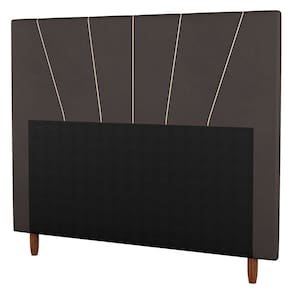 Cabeceira Cama Box Casal Dallas 140cm Veludo Marrom - Abmaza