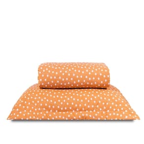 Cobre Leito Solteiro Classic Estampado 160 Fios 2 Peças - Poa Terracota