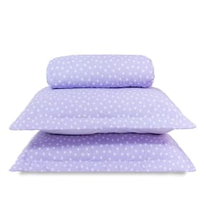 Cobre Leito Casal Padrão Classic Estampado 160 Fios 3 Peças - Poa Lilas