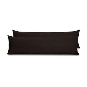 Kit 2 Fronhas Para Travesseiro De Corpo Slim 1,50cm X 50cm - Preto