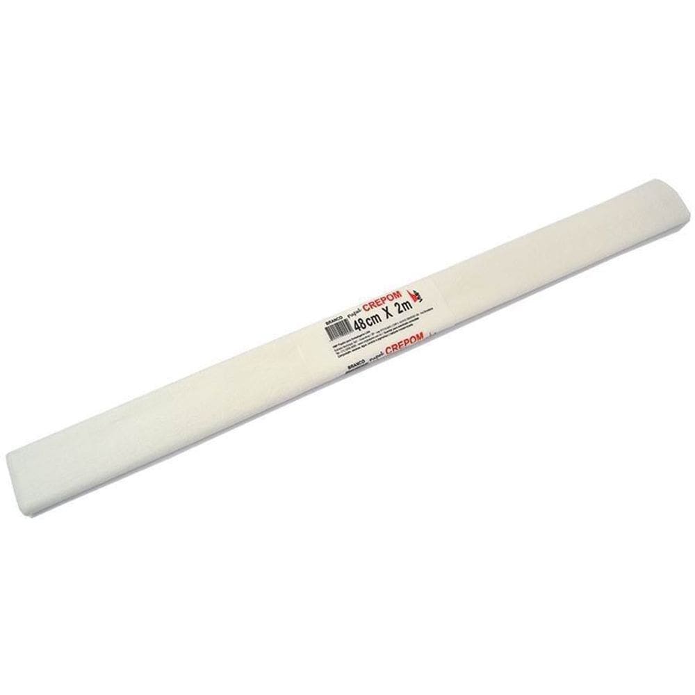 Papel Crepom 48mmx2m Branco Rolo - Realce