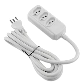Extensão Elétrica Tripolar Forceline, Bivolt, 3M, 3 Tomadas,