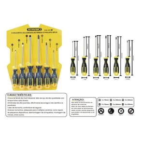 Conjunto De Chaves De Fenda / Phillips 6Pçs - Bom-3120