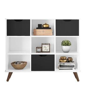 Nicho Organizador Retrô 1478 Com 3 Gavetas Branco-preto - Qmovi Branco-preto