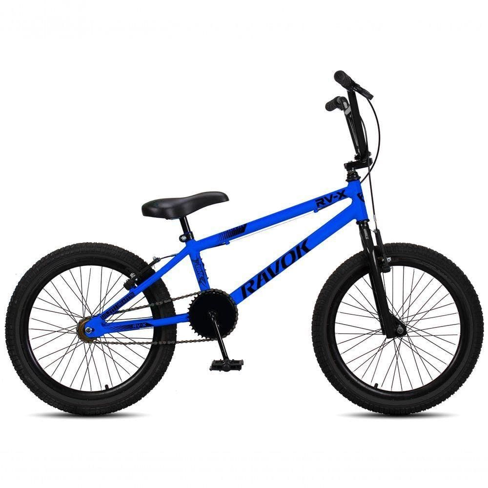 Bicicleta BMX Cross Aro 20 RV-X Aro Aero Freio V-Brake Ravok Azul Escuro