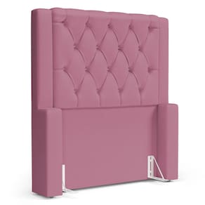 Cabeceira Atena Para Cama Box Solteiro 90cm Capitonê com Frame Suede Rosa - Abmaza