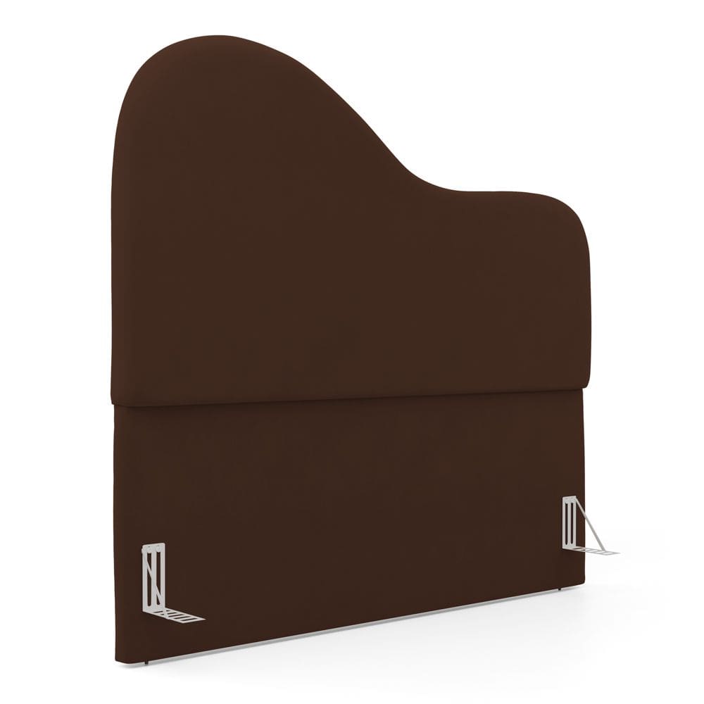 Cabeceira Orgânica Cama Box Queen Size Sea 160cm com Frame Suede Marrom - Abmaza